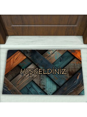 Colorix Carpet Parke Desenli Dekoratif Kapı Önü Paspası No: 2257