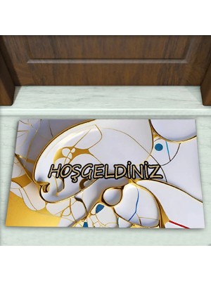 Colorix Carpet Modern Desenli Dekoratif Kapı Önü Paspası No: 2330