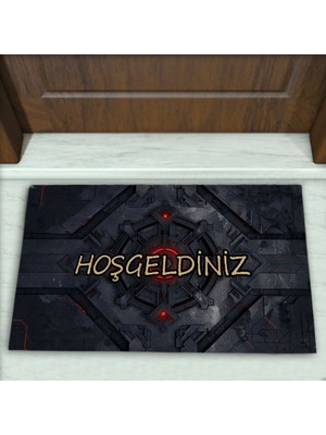 Colorix Carpet Geometrik Desenli Dekoratif Kapı Önü Paspası No: 2378