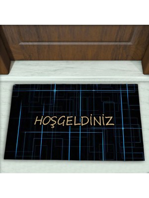 Colorix Carpet Geometrik Desenli Dekoratif Kapı Önü Paspası No: 2149