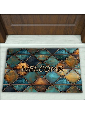 Colorix Carpet Geometrik Desenli Dekoratif Kapı Önü Paspası No: 2518