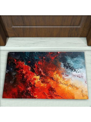 Colorix Carpet Modern Desenli Dekoratif Kapı Önü Paspası No: 2522