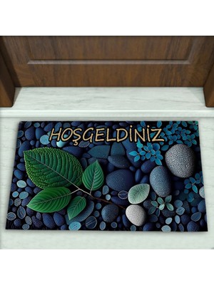 Colorix Carpet Taş Desenli Dekoratif Kapı Önü Paspası No: 2562