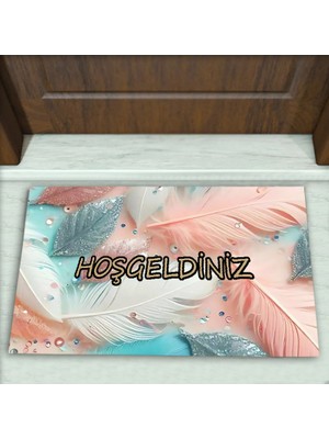 Colorix Carpet Tüy Desenli Dekoratif Kapı Önü Paspası No: 2214