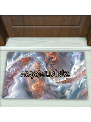 Colorix Carpet Modern Desenli Dekoratif Kapı Önü Paspası No: 2596