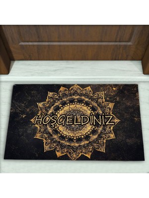 Colorix Carpet Geometrik Desenli Dekoratif Kapı Önü Paspası No: 2681