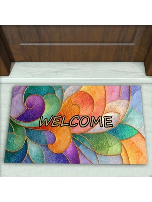 Colorix Carpet Geometrik Desenli Dekoratif Kapı Önü Paspası No: 2697