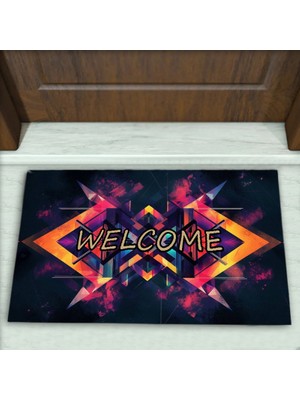 Colorix Carpet Geometrik Desenli Dekoratif Kapı Önü Paspası No: 2795