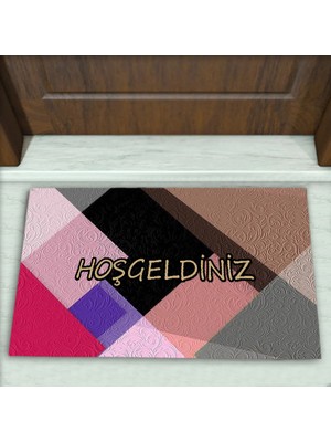 Colorix Carpet Geometrik Desenli Dekoratif Kapı Önü Paspası No: 1999