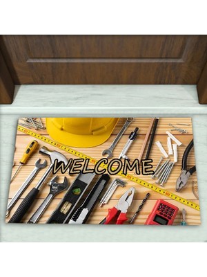 Colorix Carpet Tamirci Desenli Dekoratif Kapı Önü Paspası No: 2059