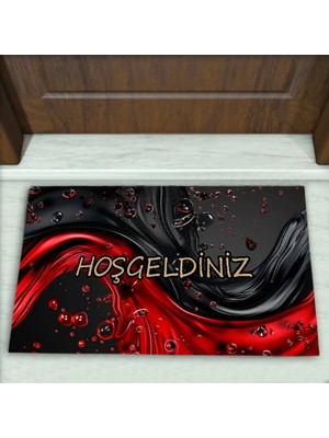 Colorix Carpet Modern Desenli Dekoratif Kapı Önü Paspası No: 2216