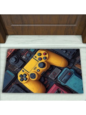 Colorix Carpet Joistik Desenli Dekoratif Kapı Önü Paspası No: 2274