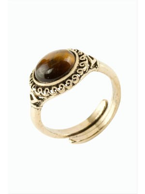 Esranın Dünyası Oval Doğaltaşlı Otantik Yüzük RSBİJ34-ESRDNS