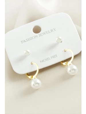 Esranın Dünyası 4 Adet Sallantılı Inci Küpe RSBİJ34-ESRDNS