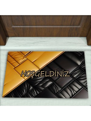 Colorix Carpet Geometrik Desenli Dekoratif Kapı Önü Paspası No: 2309