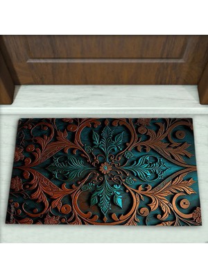 Colorix Carpet Geometrik Desenli Dekoratif Kapı Önü Paspası No: 2389