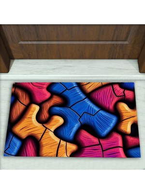 Colorix Carpet Geometrik Desenli Dekoratif Kapı Önü Paspası No: 2480