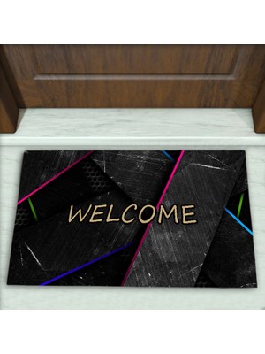 Colorix Carpet Geometrik Desenli Dekoratif Kapı Önü Paspası No: 1939