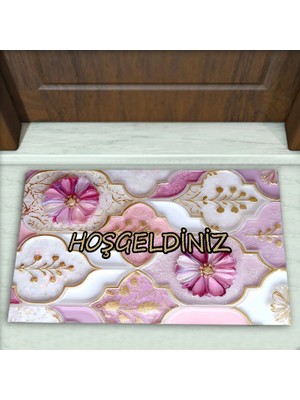 Colorix Carpet Geometrik Desenli Dekoratif Kapı Önü Paspası No: 2699