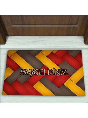 Colorix Carpet Geometrik Desenli Dekoratif Kapı Önü Paspası No: 1983