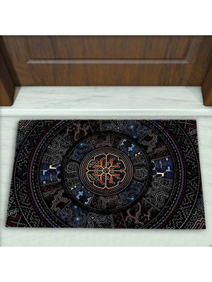 Colorix Carpet Geometrik Desenli Dekoratif Kapı Önü Paspası No: 2165