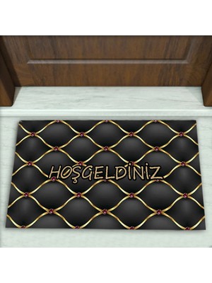 Colorix Carpet Geometrik Desenli Dekoratif Kapı Önü Paspası No: 2262