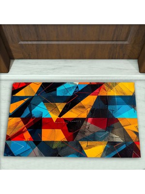 Colorix Carpet Geometrik Desenli Dekoratif Kapı Önü Paspası No: 2317
