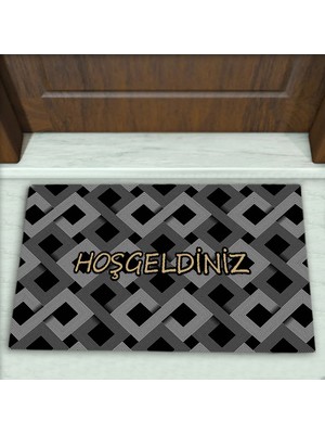 Colorix Carpet Geometrik Desenli Dekoratif Kapı Önü Paspası No: 2785