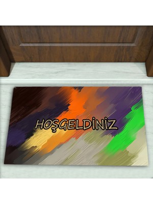 Colorix Carpet Modern Desenli Dekoratif Kapı Önü Paspası No: 2363