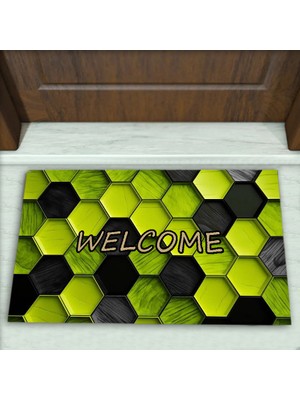 Colorix Carpet Geometrik Desenli Dekoratif Kapı Önü Paspası No: 2420