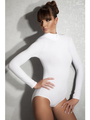 Doreanse Lounge Uzun Kol Balıkçıl Yaka Bodysuit 12407