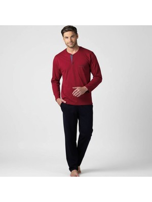 Pierre Cardin Erkek Pijama Takımı 5454 Bordo