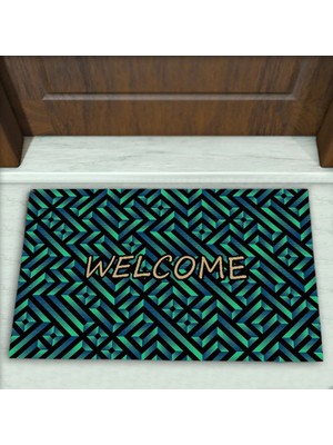 Colorix Carpet Geometrik Desenli Dekoratif Kapı Önü Paspası No: 2716