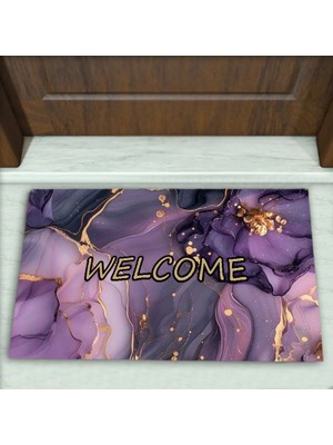 Colorix Carpet Mermer Desenli Dekoratif Kapı Önü Paspası No: 2115