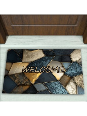 Colorix Carpet Geometrik Desenli Dekoratif Kapı Önü Paspası No: 2817