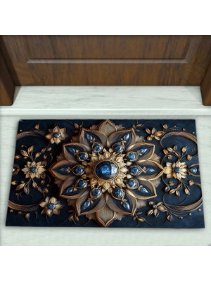 Colorix Carpet Geometrik Desenli Dekoratif Kapı Önü Paspası No: 2818
