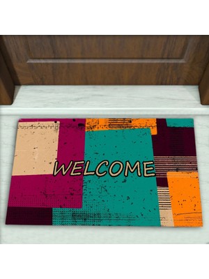 Colorix Carpet Geometrik Desenli Dekoratif Kapı Önü Paspası No: 2328