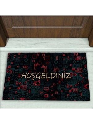 Colorix Carpet Geometrik Desenli Dekoratif Kapı Önü Paspası No: 2010