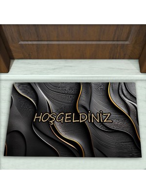 Colorix Carpet Geometrik Desenli Dekoratif Kapı Önü Paspası No: 2618