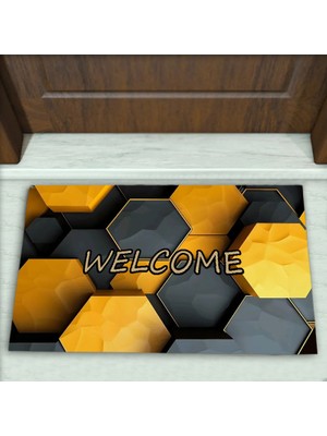 Colorix Carpet Geometrik Desenli Dekoratif Kapı Önü Paspası No: 2664