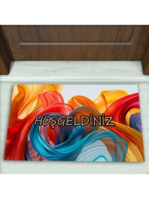 Colorix Carpet Modern Desenli Dekoratif Kapı Önü Paspası No: 2111