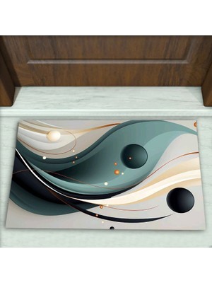 Colorix Carpet Modern Desenli Dekoratif Kapı Önü Paspası No: 1889