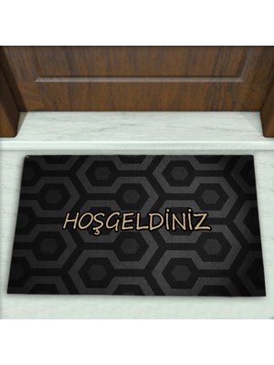 Colorix Carpet Geometrik Desenli Dekoratif Kapı Önü Paspası No: 2757