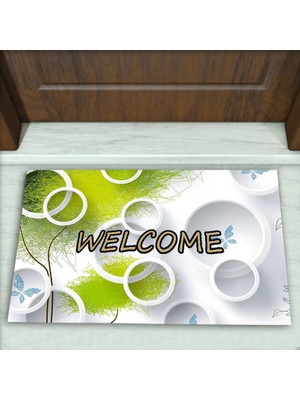 Colorix Carpet Geometrik Desenli Dekoratif Kapı Önü Paspası No: 2181