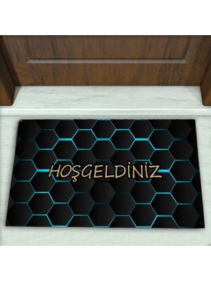 Colorix Carpet Geometrik Desenli Dekoratif Kapı Önü Paspası No: 1901