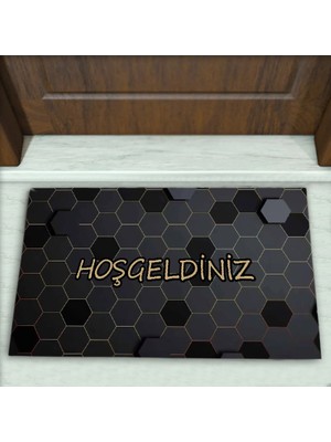 Colorix Carpet Geometrik Desenli Dekoratif Kapı Önü Paspası No: 2000