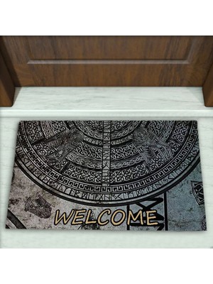 Colorix Carpet Geometrik Desenli Dekoratif Kapı Önü Paspası No: 2270