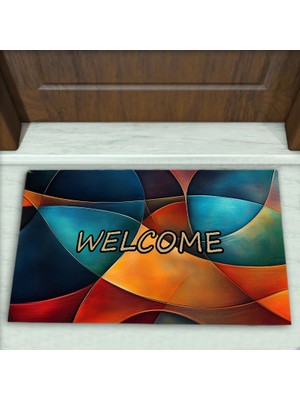 Colorix Carpet Geometrik Desenli Dekoratif Kapı Önü Paspası No: 2305