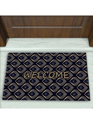 Colorix Carpet Geometrik Desenli Dekoratif Kapı Önü Paspası No: 2412
