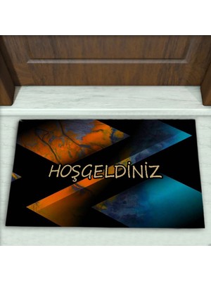 Colorix Carpet Geometrik Desenli Dekoratif Kapı Önü Paspası No: 1962